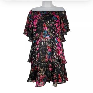 TRINA TURK beautiful multi color dress worn once to a wedding! Ex condition sz 6